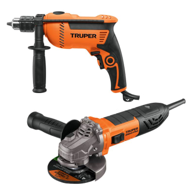 Combo Taladro 700W + Amoladora 4 1/2 850W Truper