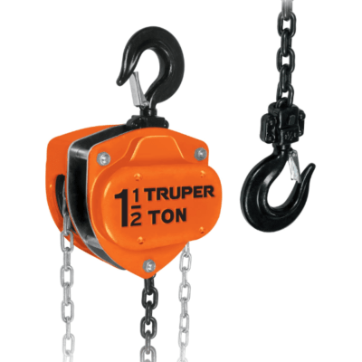Tecle con cadena de 1 1/2 tonelada Truper