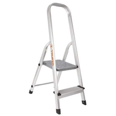 Escalera Tubular 2 Peldaños Aluminio Truper