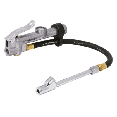 Inflador doble con calibradora metal Truper