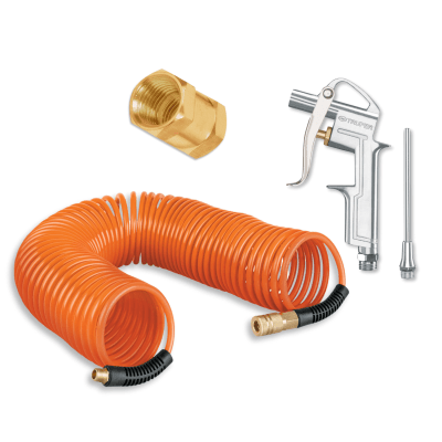 Kit Manguera tipo resorte 15m y pistola de sopletear Truper