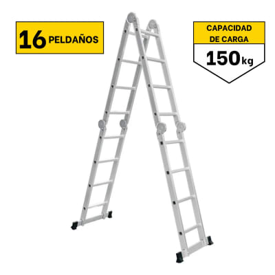 Escalera multiposición 16 peldaños C&A