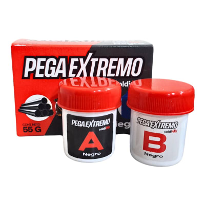 Pegamento Profesional PegaExtremo Soldadura en Frio 55 gr Negro SoldiMix 054042
