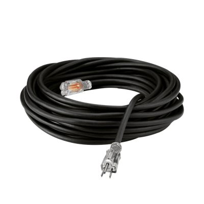 EXTENSION NEGRA INDUS. DE 1 TOMA C/FOCO D/NEON C/TIERRA 3M 14AWG HL1