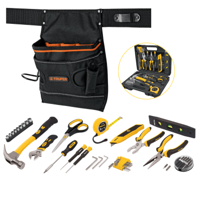 Combo set de 2 herramientas Pretul + Cinturón portaherramientas Truper