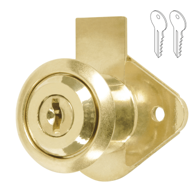 Chapa cerradura para mueble modelo 21 laton Hermex1