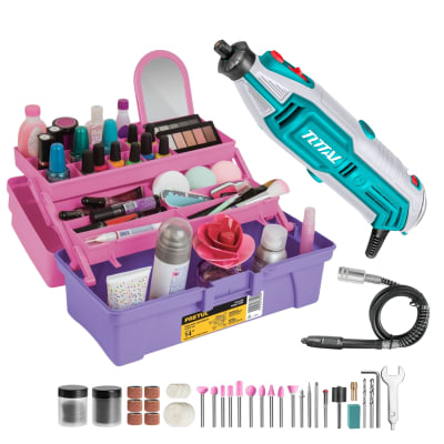 Caja Organizadora 14'' Pretul + Mini rectificador 130w Total