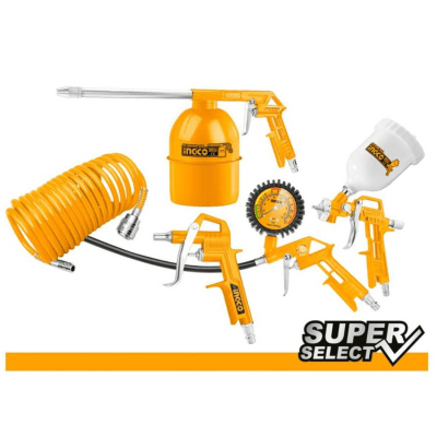 Kit compresor de aire neumático 5 piezas Ingco