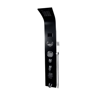 Columna de ducha inoxidable LED negro Fratelli