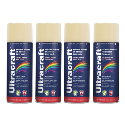 Pintura Spray Color Marfil x4 Unidades Ultracraft