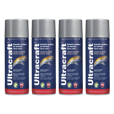Pintura Spray Color Cromo Premium x4 Unidades Ultracraft