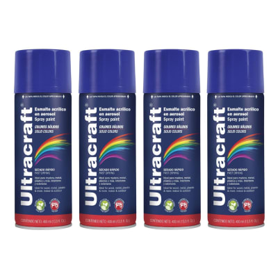 Pintura Spray Color Azul Marino x4 Unidades Ultracraft