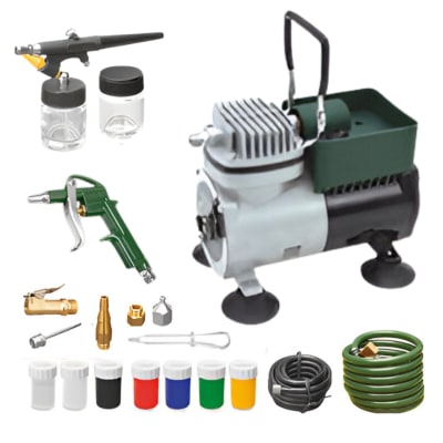 Kit mini compresora con aerógrafo Enzo1