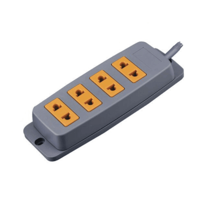 Extensión eléctrica 10 m 4 Tomas Gris Home Light