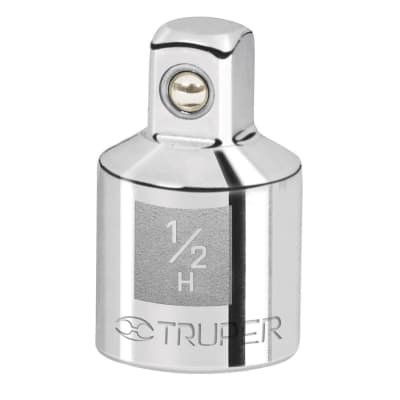 Adaptador para ratchet de encastre 1/2'' a encastre 3/8''. truper