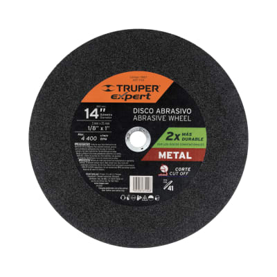 Disco tipo 41 de 14'' x 3 mm para corte de metal expert Truper1