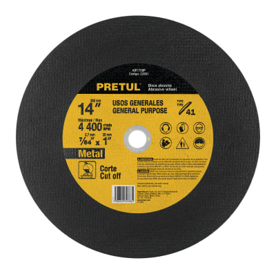 Disco de corte 14''  para corte de metal Pretul