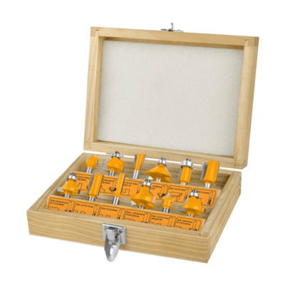 Kit 12 Fresas 6 mm para ruteadora Ingco1