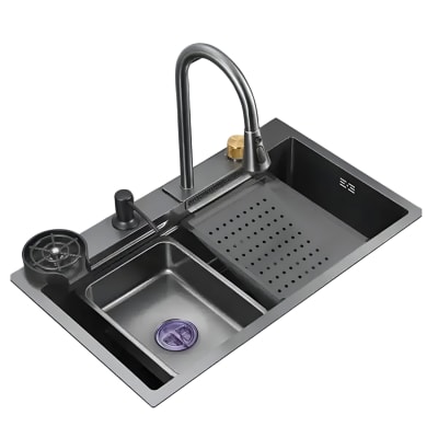 Lavadero de Cocina Multifuncional Premium Cromado Alfa AFL-554