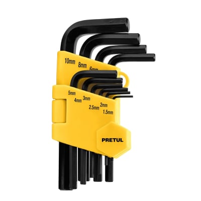 Juego 10 llaves allen mm punta hex con organizador. pretul