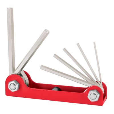 Juego de 7 llaves allen std tipo navaja, cuerpo de lámina Truper1