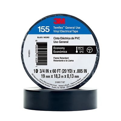 CINTA AISLANTE TEMFLEX 155 C/NEGRO 3/4 X 18M 3M