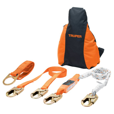 Kit contra caida con 3 anillos norma ANSI incluye mochila Truper