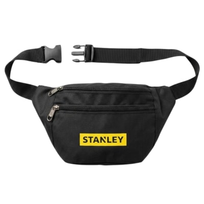 Canguro Negro Lona Doble Bolsillo Stanley