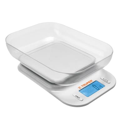 Balanza digital para cocina plato abs Truper