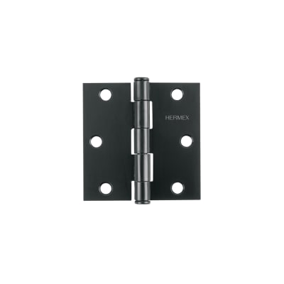bisagra cuadrada 3', acero negro, cabeza plana, hermex