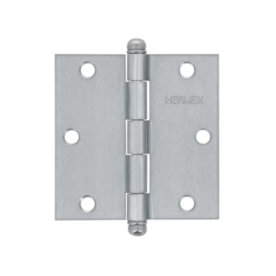 Bisagra tipo capuchina 3-1/2´´ acero cromo mate, redonda, Hermex