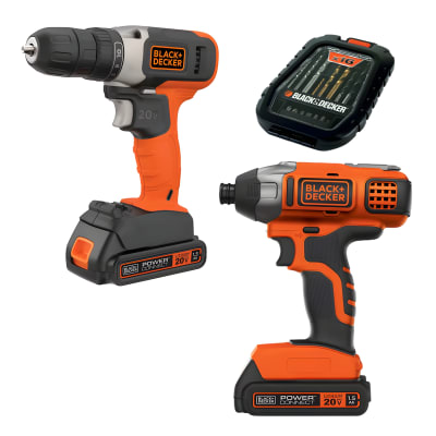 Kit Taladro y Atornillador 20V MAX + 16 Pzs Black&Decker