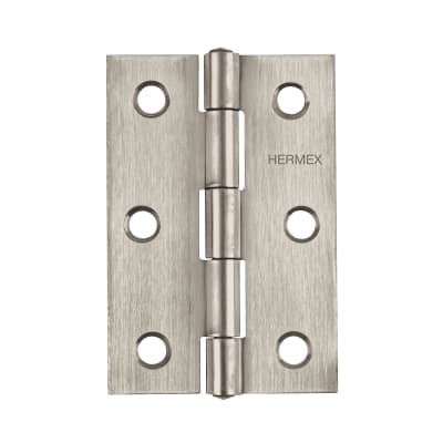 Bisagra rectangular 3´´ acero inox, cabeza media bola, Hermex (Caja de 10 unidades)