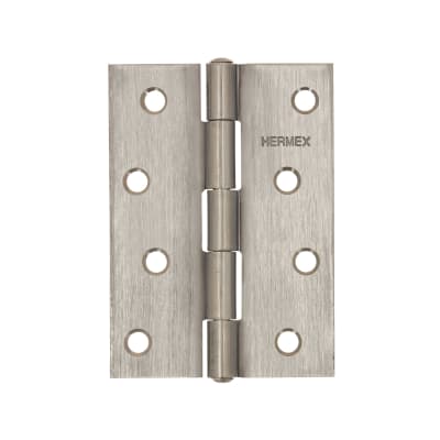 Bisagra rectangular 4'' acero inox. cabeza media bola Hermex (Caja de 10 unidades)