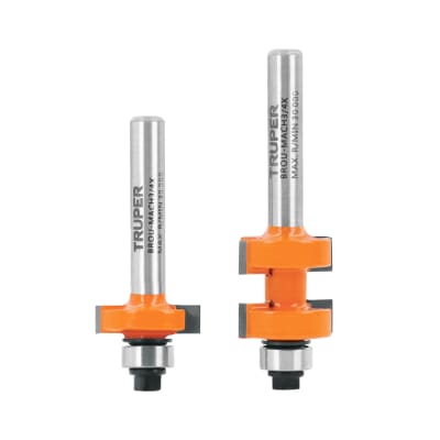 Juego de machimbrador 3/4'' con rodaje Truper1