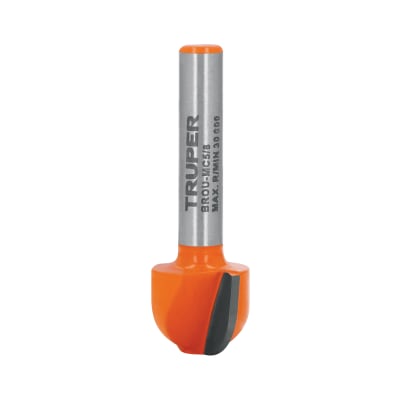Broca para router, media caña, 5/8´´, Truper