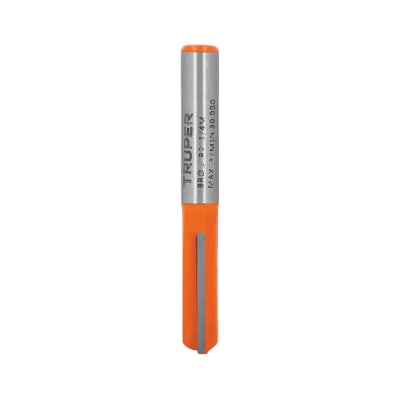 Fresa recta 2 filos, 1/4´´, mediana, Truper1