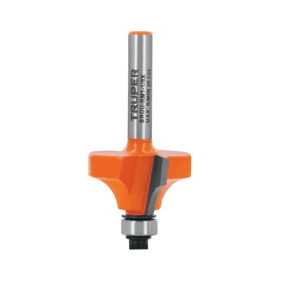 Broca para router, redondeado con moldura, 1-1/8´´ con balero Truper