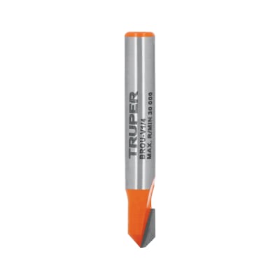 Broca para router, corte en 'V', 1/4', Truper