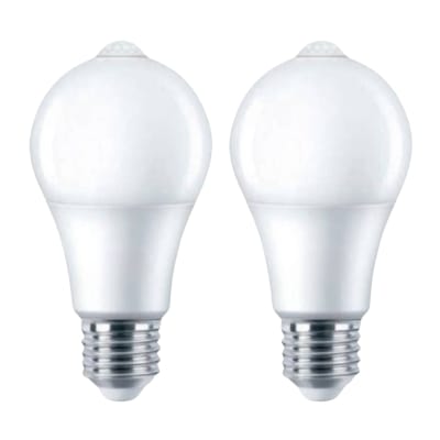 2 Focos Led Sensor de Movimiento 12W Luz Dia