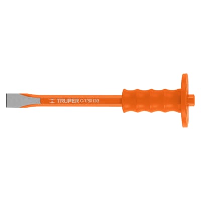 Cincel de corte frío 7/8 x 12'' con grip. truper