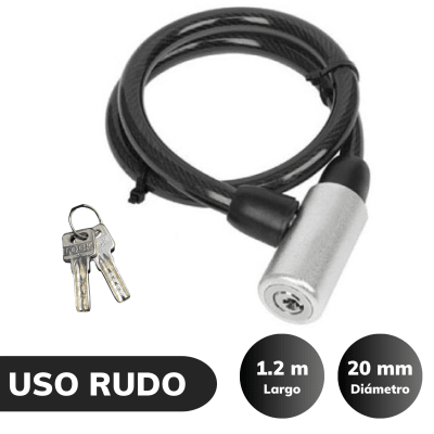 Candado cadena para Bicicletas, motocicletas Negro 20 mm C&A1