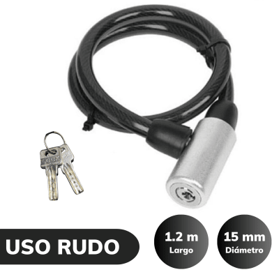 Cadena de candado para bicicleta 15 mm con llave C&A