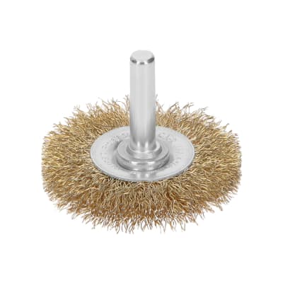 Escobilla circular 2'' alambre grueso para taladro. truper