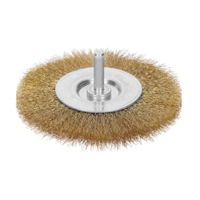 Escobilla circular 4'' alambre fino para taladro. truper
