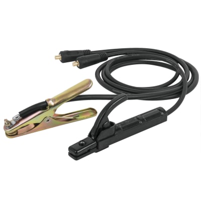 Juegos de cables con portaelectrodo y tenaza a tierra conector rápido 3/8'' Truper