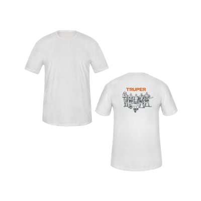 Polo color blanco, para caballero Truper