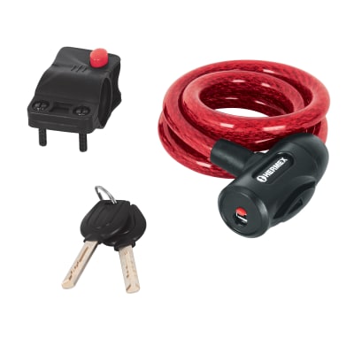 Candado de cable con llave 12 mm x 1.0 m Hermex