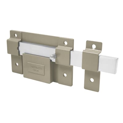 Chapa cerradura de barra fija cilindro exterior Hermex