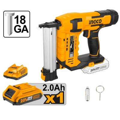 Clavadora 20v incluye bateria y cargador Ingco